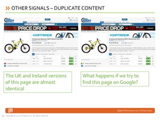 OTHER SIGNALS – DUPLICATE CONTENT




    The UK and Ireland versions                             What happens if we try t...