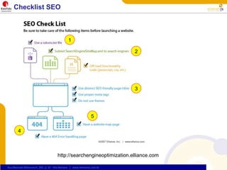 Checklist SEO12354http://searchengineoptimization.elliance.com