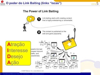 O poder do Link Baiting (links “iscas”)AtraçãoInteresseDesejoAção