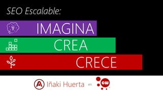 IMAGINA
CRECE
en
SEO Escalable:
Iñaki Huerta
CREA
 