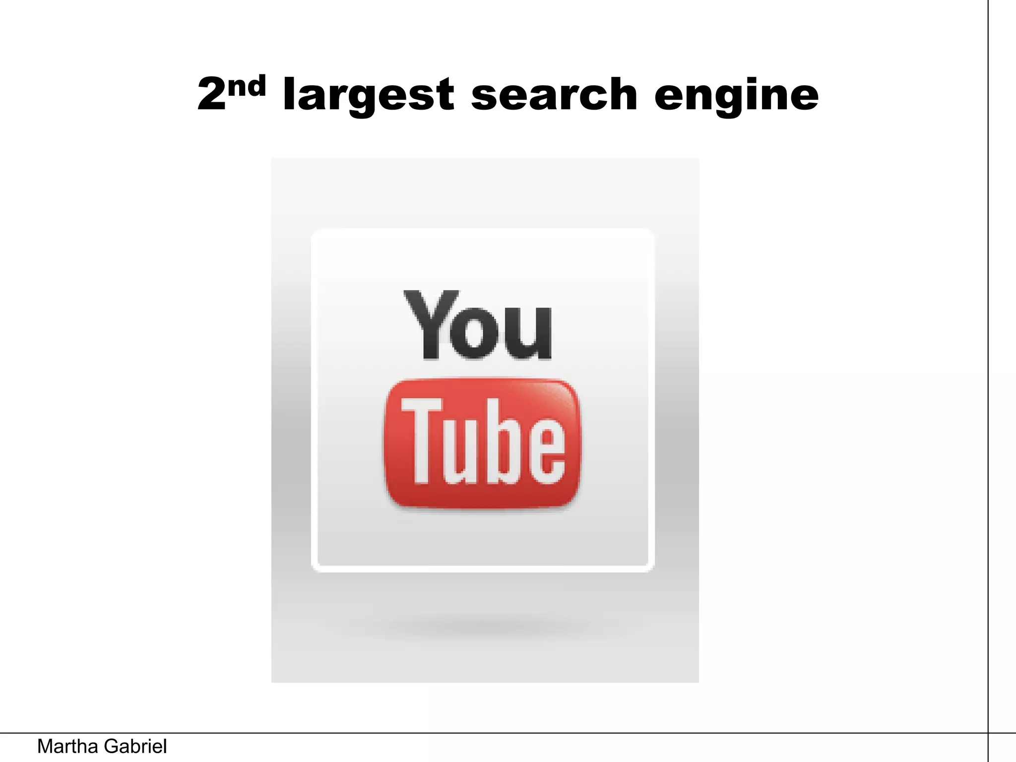 2nd largest search engine




Martha Gabriel
 