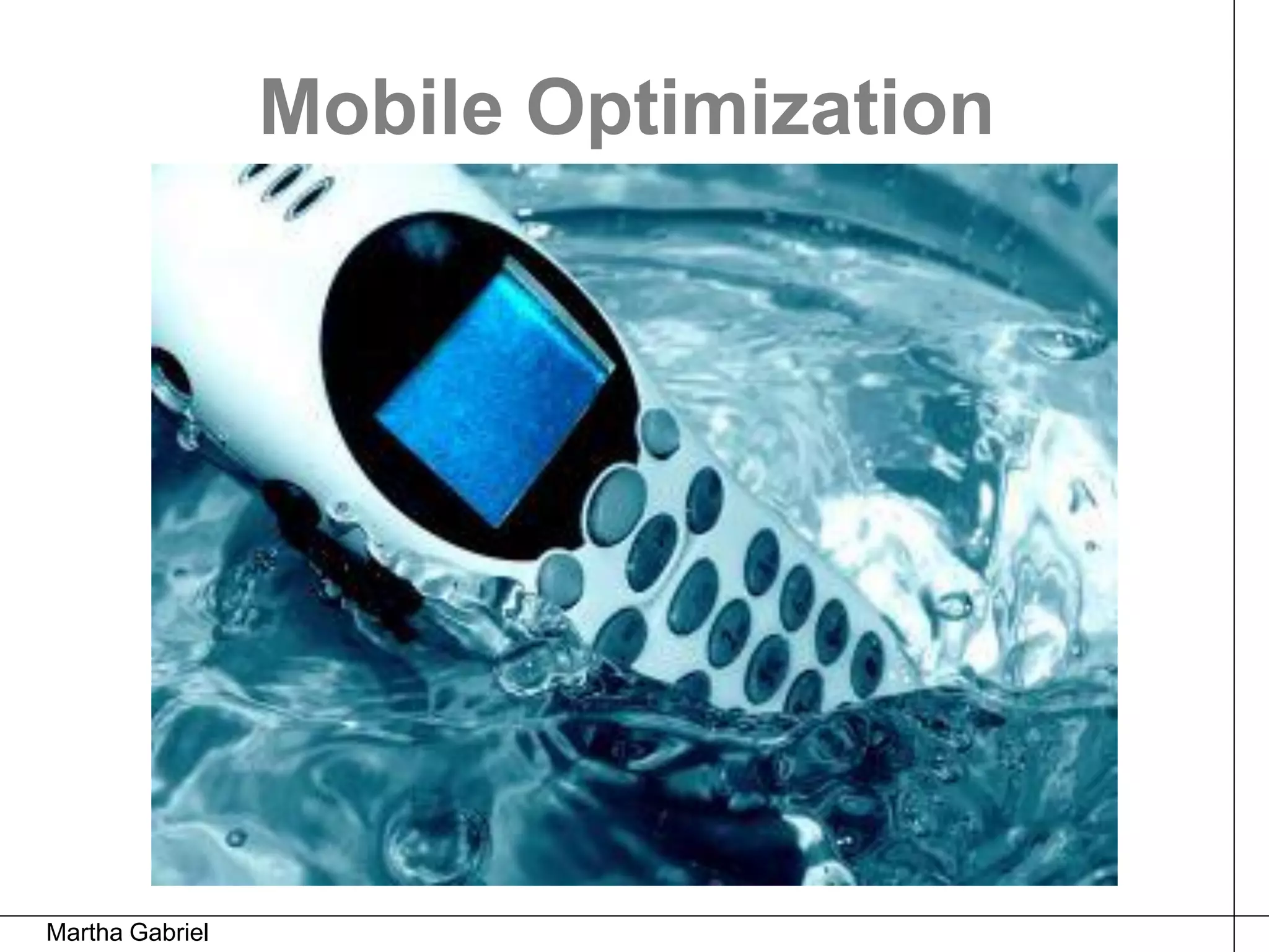Mobile Optimization




Martha Gabriel
 