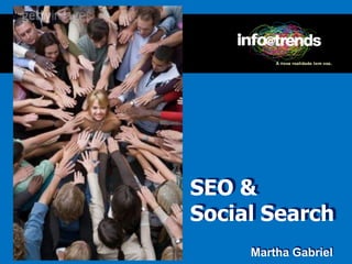 SEO &
                 SEO &
                 Social Search
                 Social Search
                      Martha Gabriel
Martha Gabriel
 
