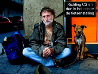 Richting CS en dan is het achter de fietsenstalling 