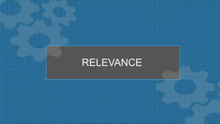 RELEVANCE
 