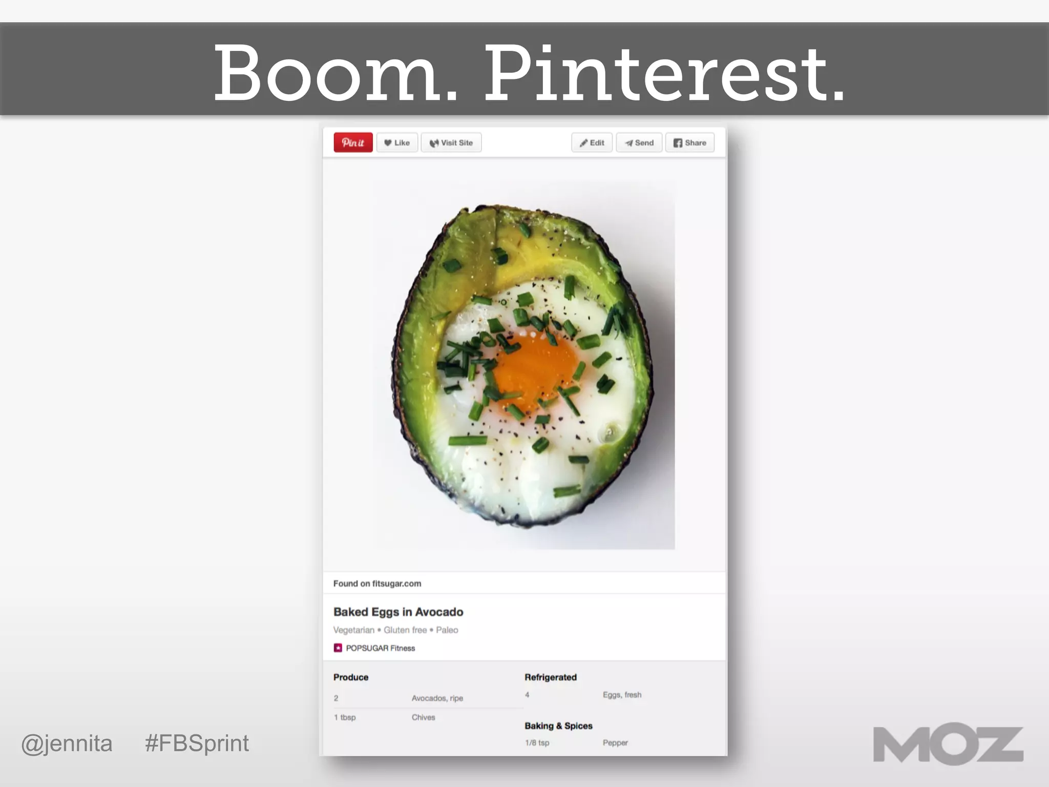 Boom. Pinterest.
@jennita #FBSprint
 