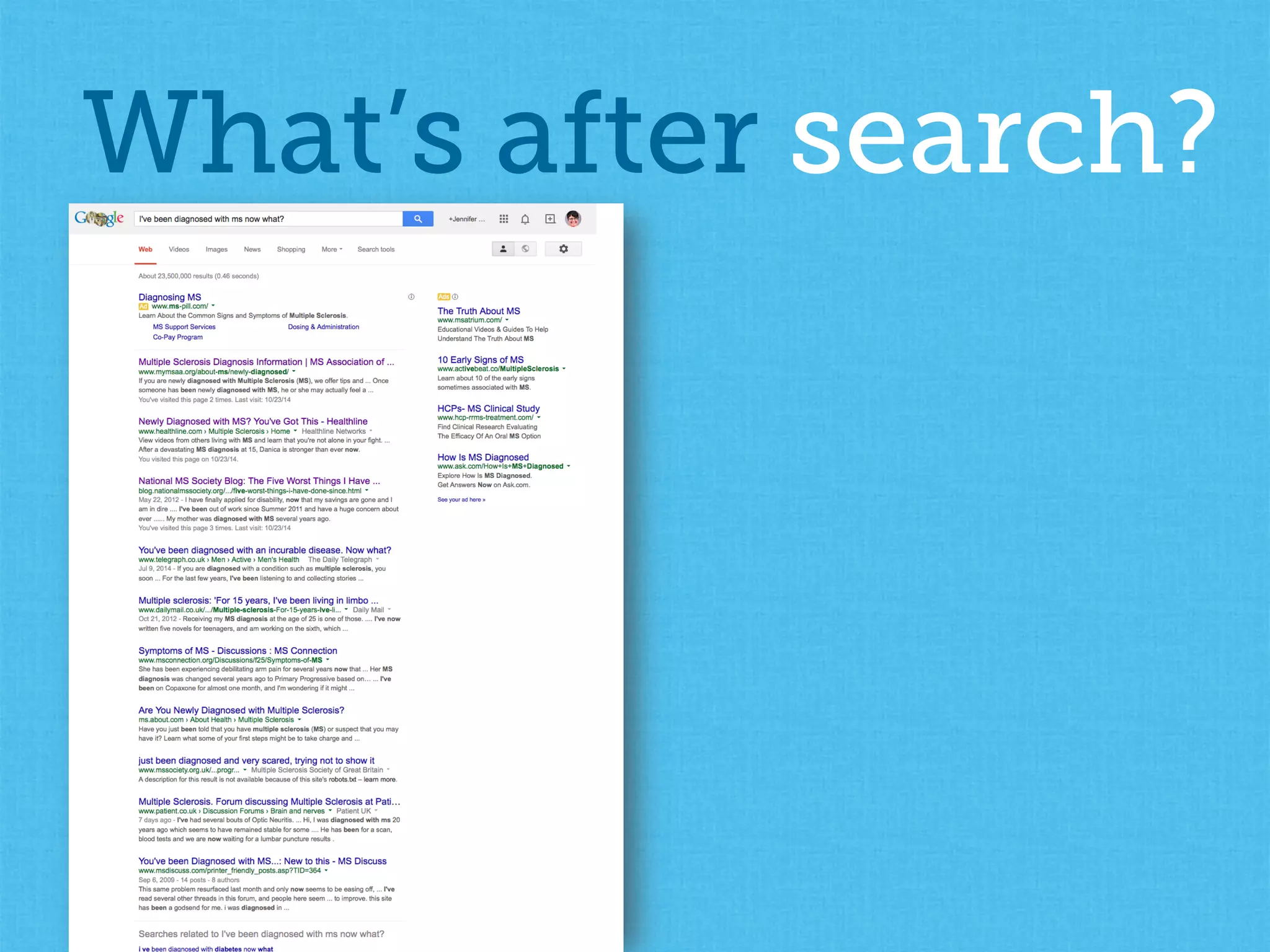 What’s after search?
 