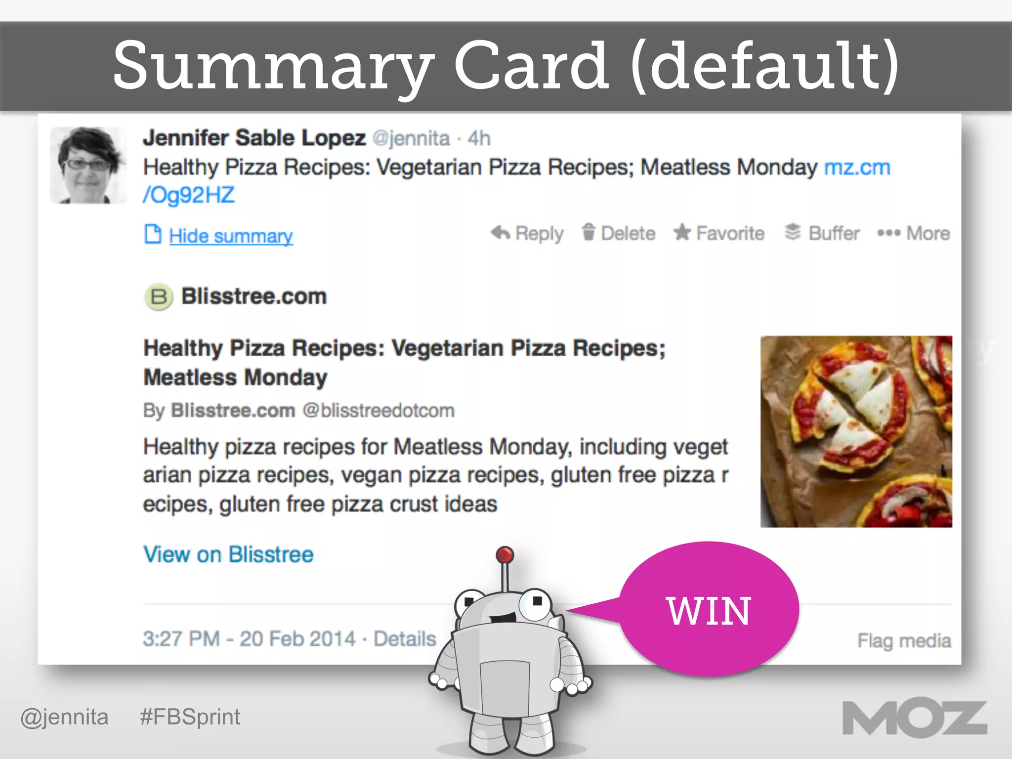 Summary Card (default)
Community
WIN
@jennita #FBSprint
 