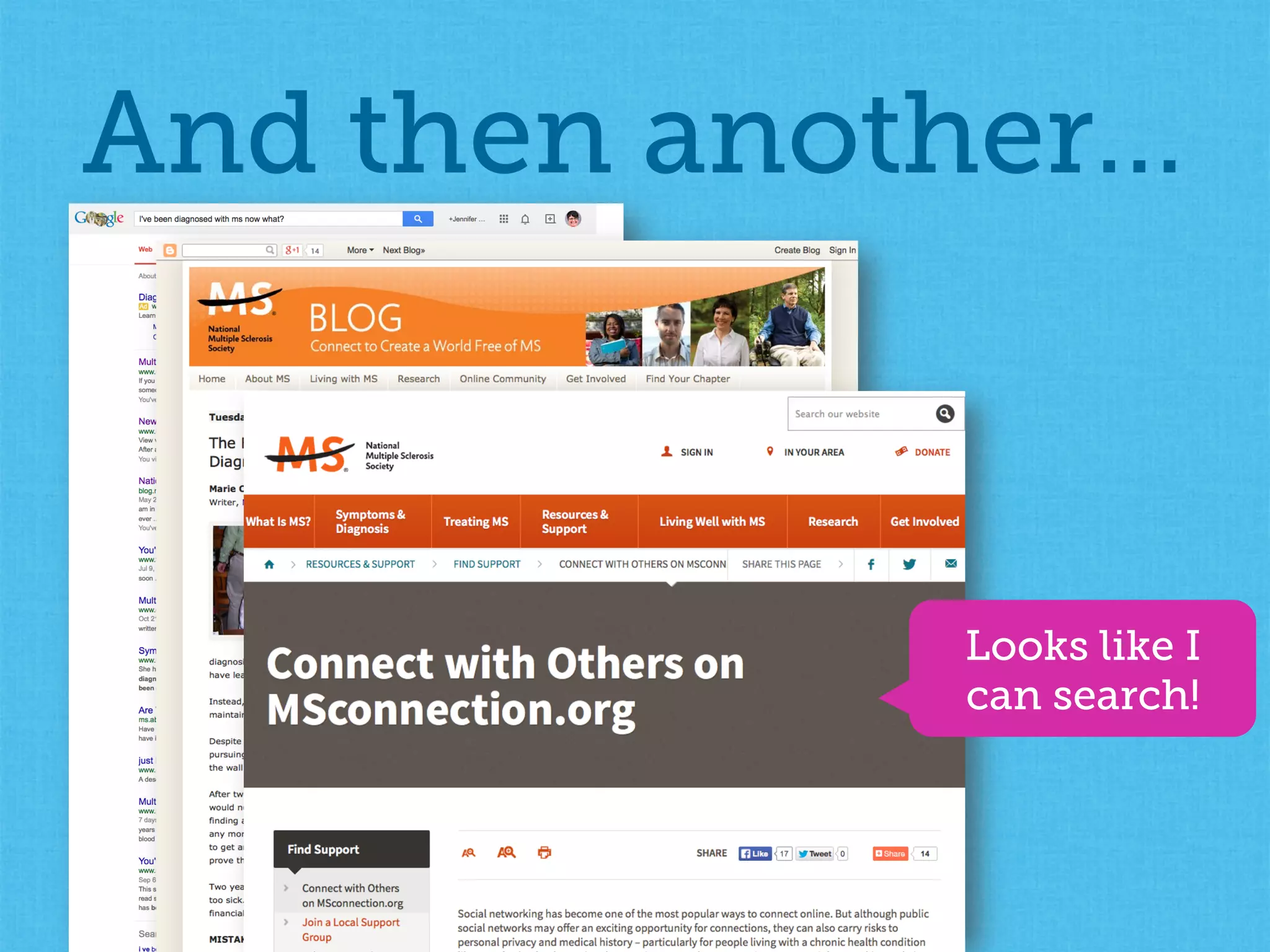 And then another…
Looks like I
can search!
 