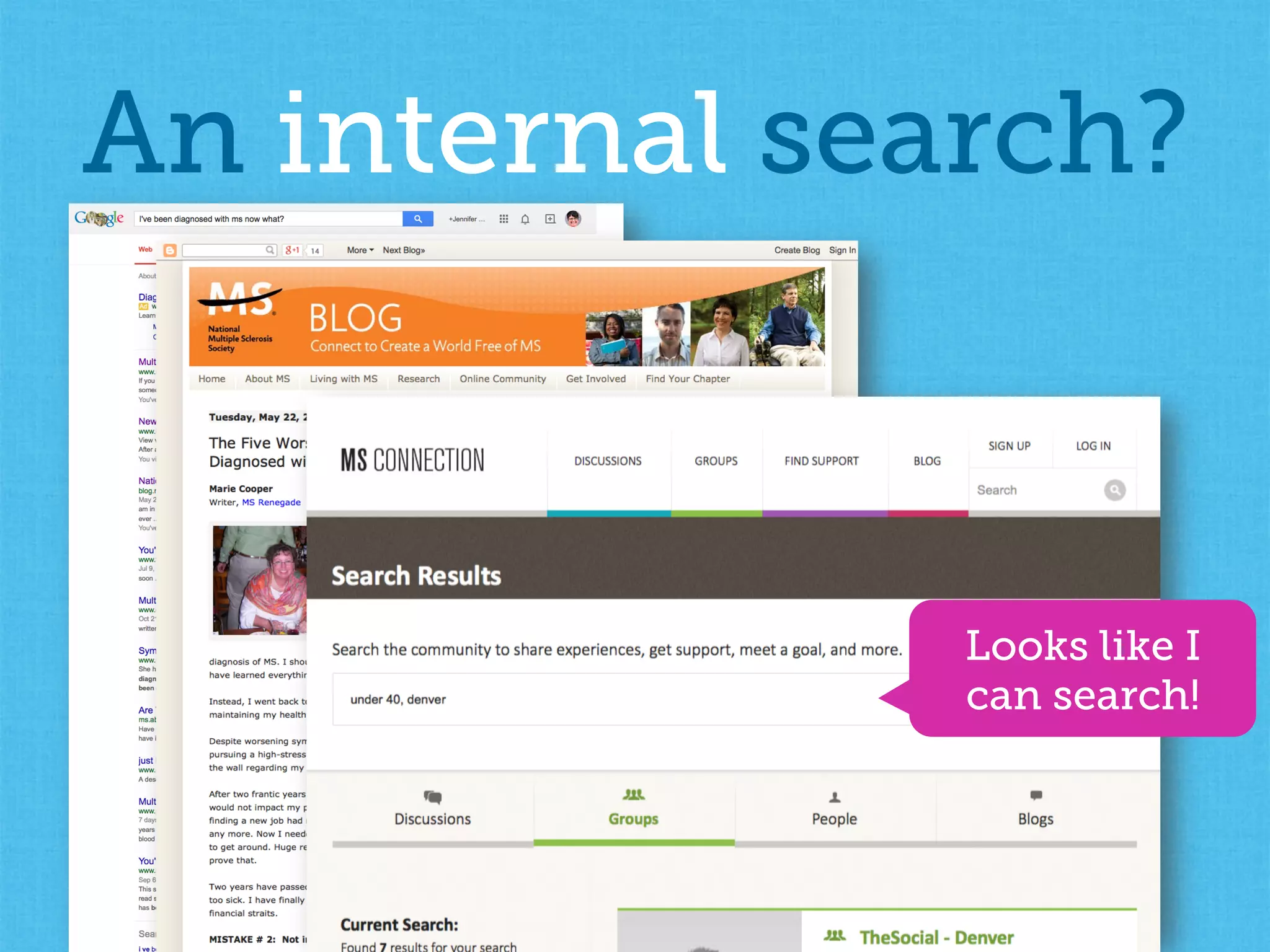 An internal search?
Looks like I
can search!
 