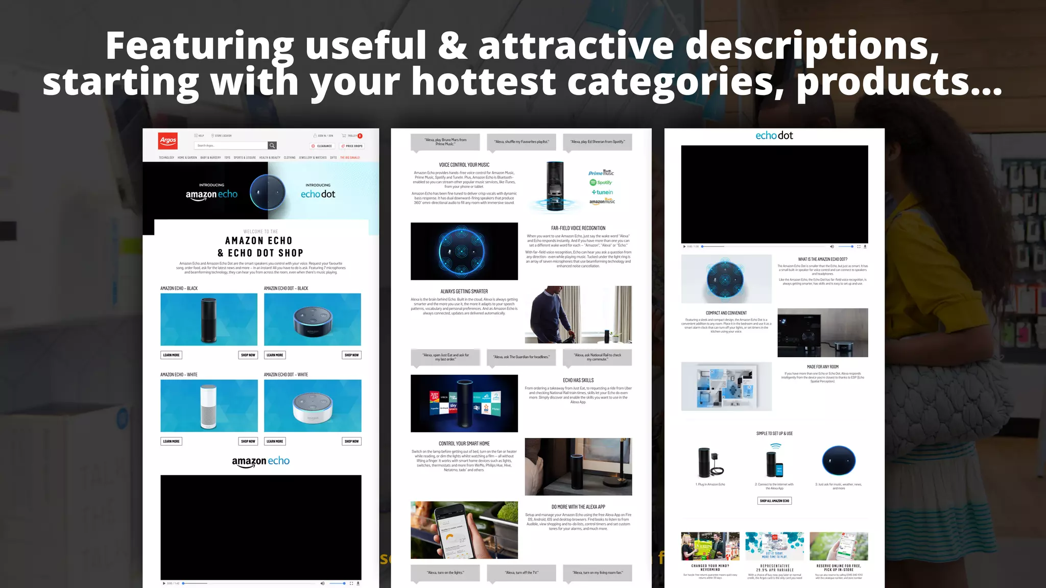 #ecommerceseo at #searchleeds by @aleyda from @orainti
Featuring useful & attractive descriptions,  
starting with your hottest categories, products…
#ecommerceseo at #searchleeds by @aleyda from @orainti
 