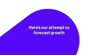 Here’s our attempt to
forecast growth
 