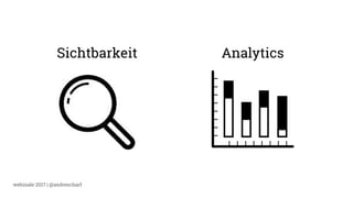 webinale 2017 | @andrescharf
Sichtbarkeit Analytics
 