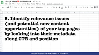 How to Build your Own SEO Workbook in Google Sheets for Free #WTSVirtual