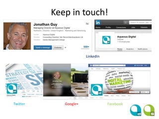 Keep in touch!
LinkedIn
Twitter Google+ Facebook
 