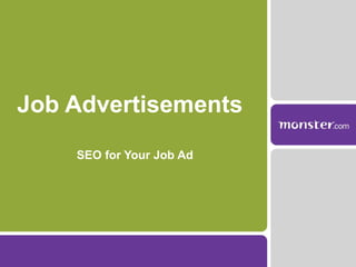 Job Advertisements  SEO for Your Job Ad 