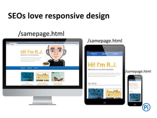 SEOs love responsive design
/samepage.html
/samepage.html
/samepage.html
 