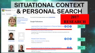 2017
2017
2017
SITUATIONAL CONTEXT
& PERSONAL SEARCH
2017
RESEARCH
 