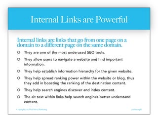 Here is Google’s statement on internal links and their
display within the reports of Google Search Console:
“The number of...
