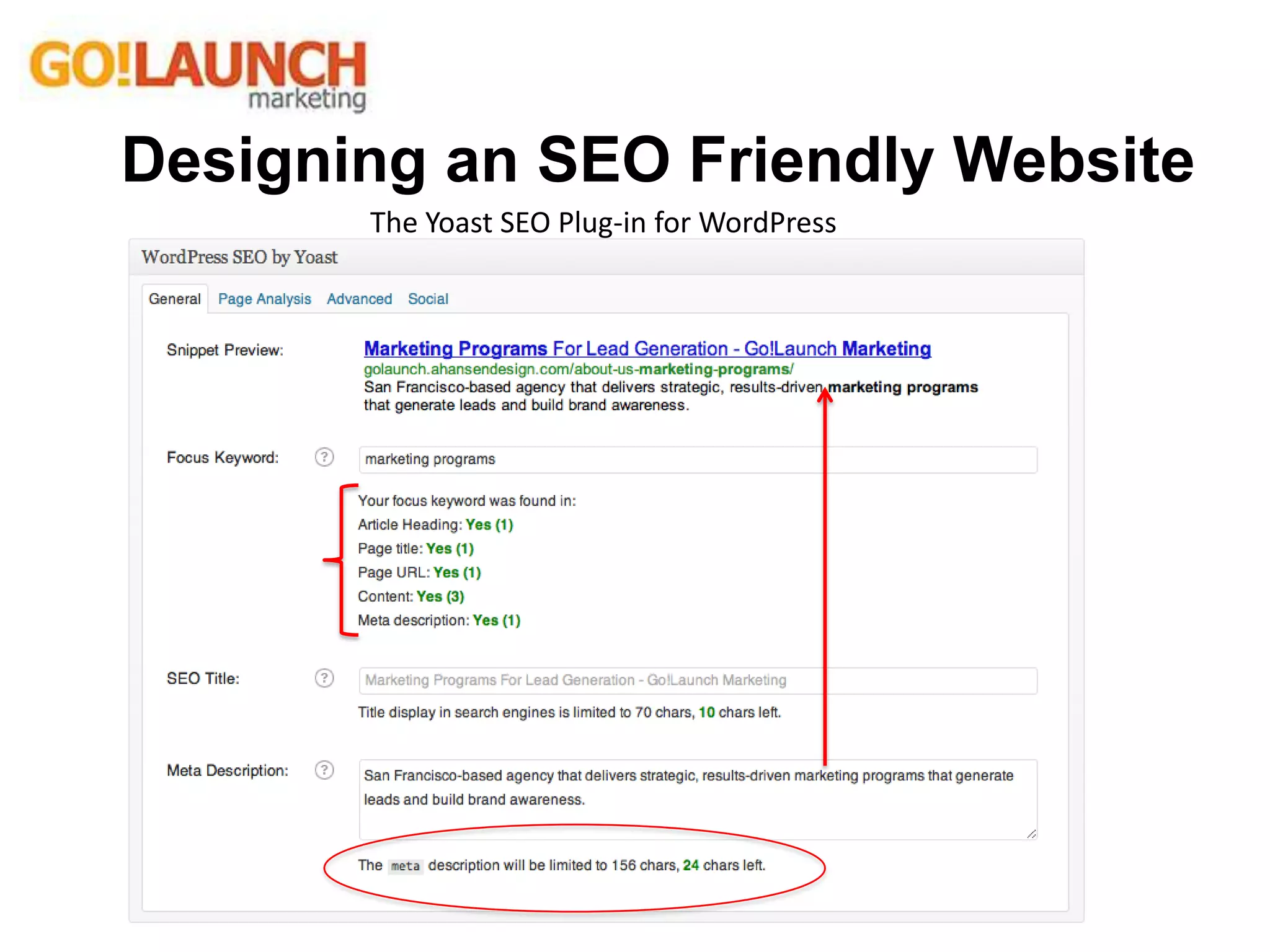 Designing an SEO Friendly Website
The Yoast SEO Plug-in for WordPress
 