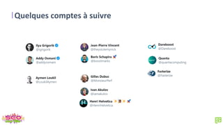 Quelques comptes à suivre
 