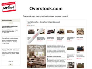 Philadelphia SEO
Overstock.com
Overstock uses buying guides to create targeted content.
 
