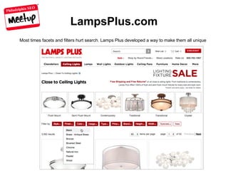 Philadelphia SEO
LampsPlus.com
Most times facets and filters hurt search. Lamps Plus developed a way to make them all unique
 