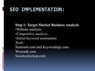 Seo Implementation Steps | PPTX