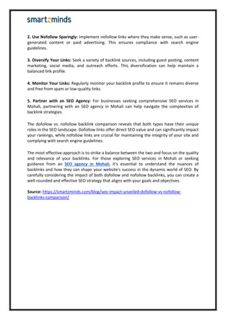Dofollow vs Nofollow Backlinks Comparison
