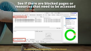 #mobileﬁrstseo at #3xedigital by @aleyda from @orainti
See if there are blocked pages or  
resources that need to be accessed
 