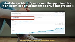 And always identify more mobile opportunities  
in an optimized environment to drive this growth :)
#mobileﬁrstseo at #3xe...