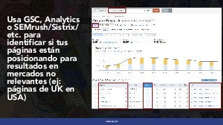 #ECOMMERCEINTERNACIONAL POR @ALEYDA DE #ORAINTI EN #MONETIZA2020SEMRUSH
Usa GSC, Analytics
o SEMrush/Sistrix/
etc. para
id...