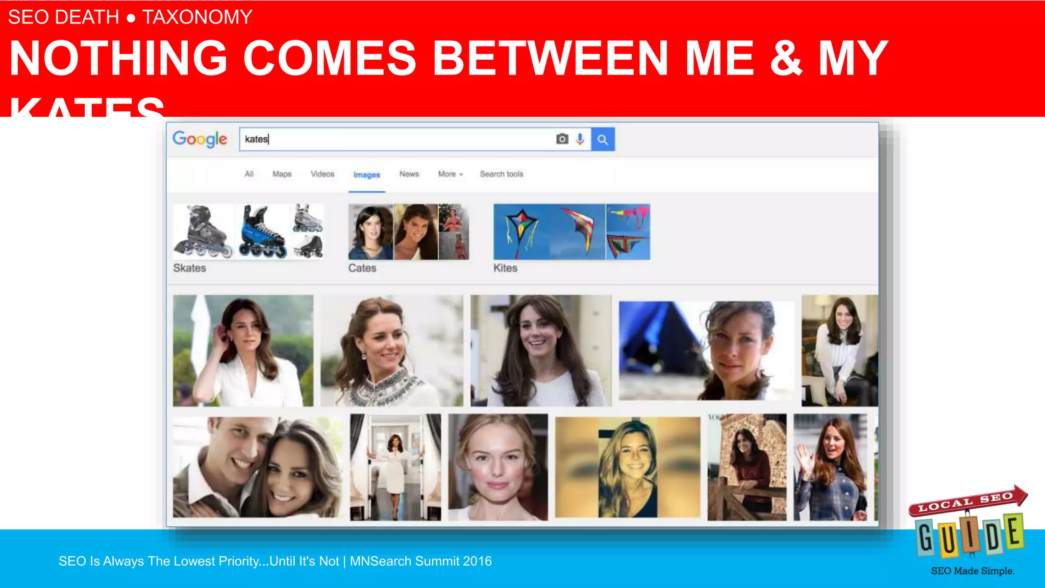 SEO Is Always The Lowest Priority...Until It's Not | MNSearch Summit 2016
Blocked Robots.txt – SEO Radar
SEO DEATH ● TAXONOMY
NOTHING COMES BETWEEN ME & MY
KATES
 