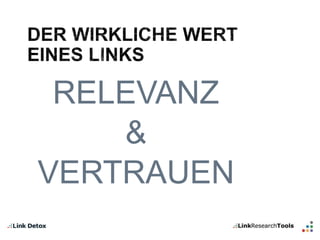 RELEVANZ 
& 
VERTRAUEN 
 