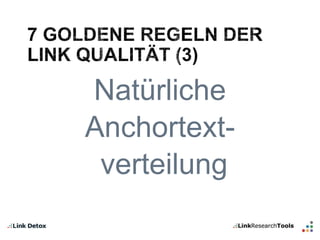 Natürliche 
Anchortext-verteilung 
 