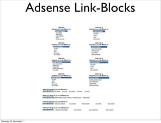 Adsense Link-Blocks




Dienstag, 22. November 11
 