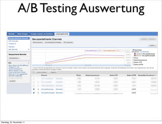 A/B Testing Auswertung




Dienstag, 22. November 11
 