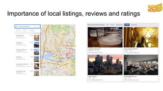 Importance of local listings, reviews and ratings
 