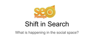 Shift in Search
What is happening in the social space?
 