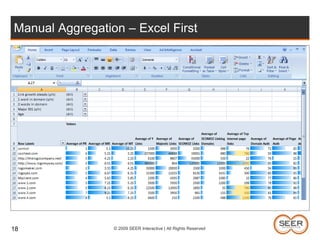Manual Aggregation – Excel First18