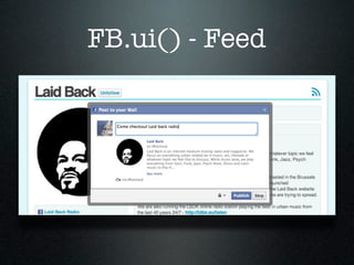FB.ui() - Feed
 
