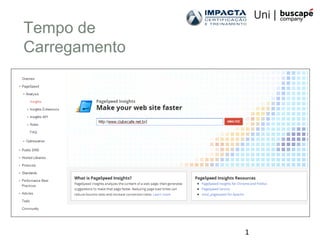 1
Tempo de
Carregamento
 