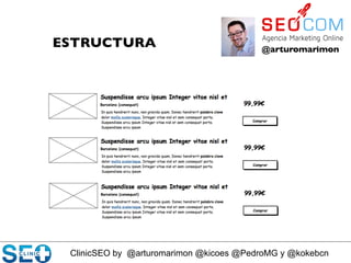 ClinicSEO by @arturomarimon @kicoes @PedroMG y @kokebcn
@arturomarimon	

ESTRUCTURA	

 