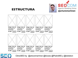 ClinicSEO by @arturomarimon @kicoes @PedroMG y @kokebcn
@arturomarimon	

ESTRUCTURA	

 