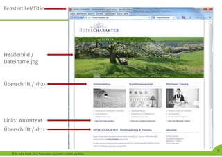 © Dr. Karin Windt. Diese Präsentation ist urheberrechtlich geschützt.
6
Fenstertitel/Title
Überschrift / <h1>
Headerbild /
Dateiname.jpg
Überschrift / <h2>
Links: Ankertext
 