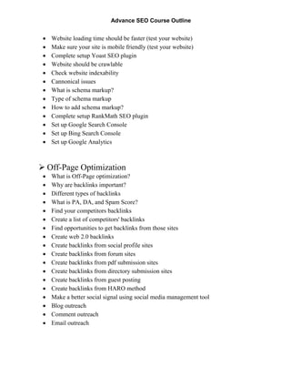 SEO - Search Engine Optimization Training Module | PDF