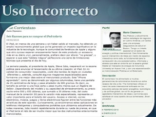 Contenido. Facilitando de esta manera su indexación. 
