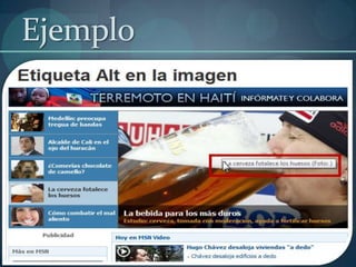 IV. Uso de LinksLos links son una parte importante a los que se refiere a SEO.Cada pagina externa que vincule la nuestra será un voto para que los buscadores nos ubiquen  en mejores posiciones.Estos también servirán para vincular contenido dentro de nuestro sitio.A Google le gusta las paginas que tengan links.