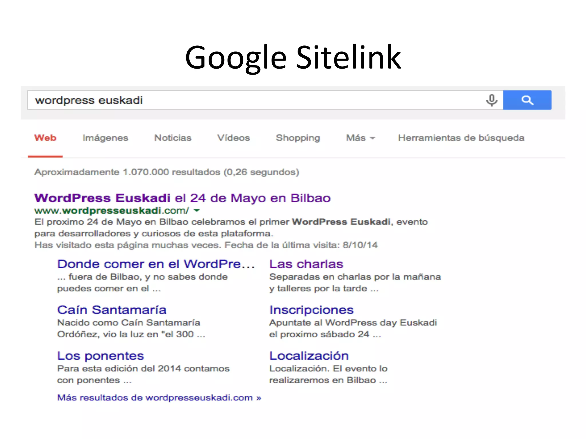Google 
Sitelink 
 