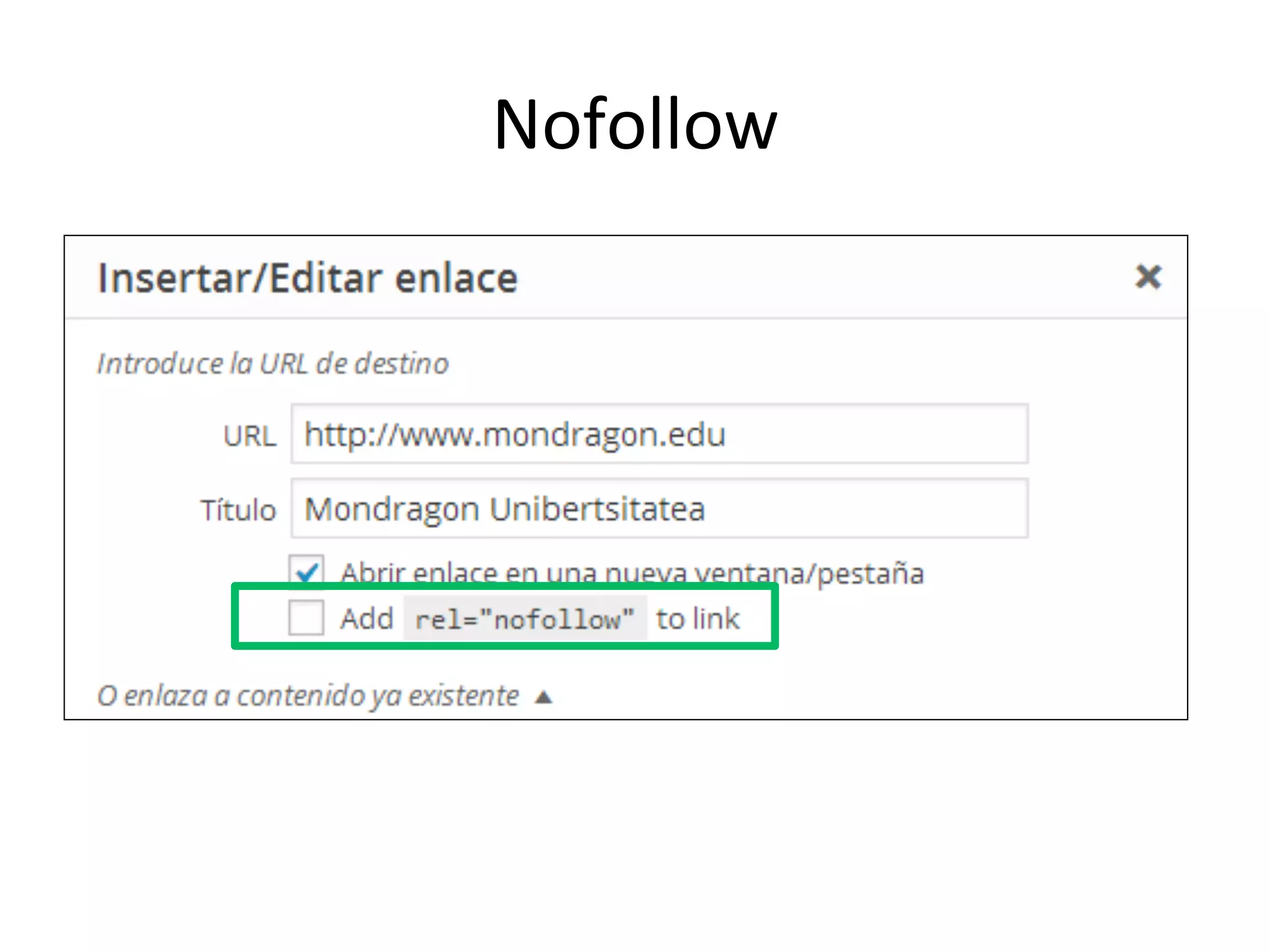 Nofollow 
 